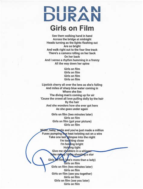 girls on film lyrics|More.